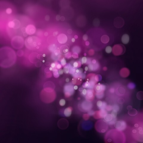 Abstract purple background with bokeh lights and stars